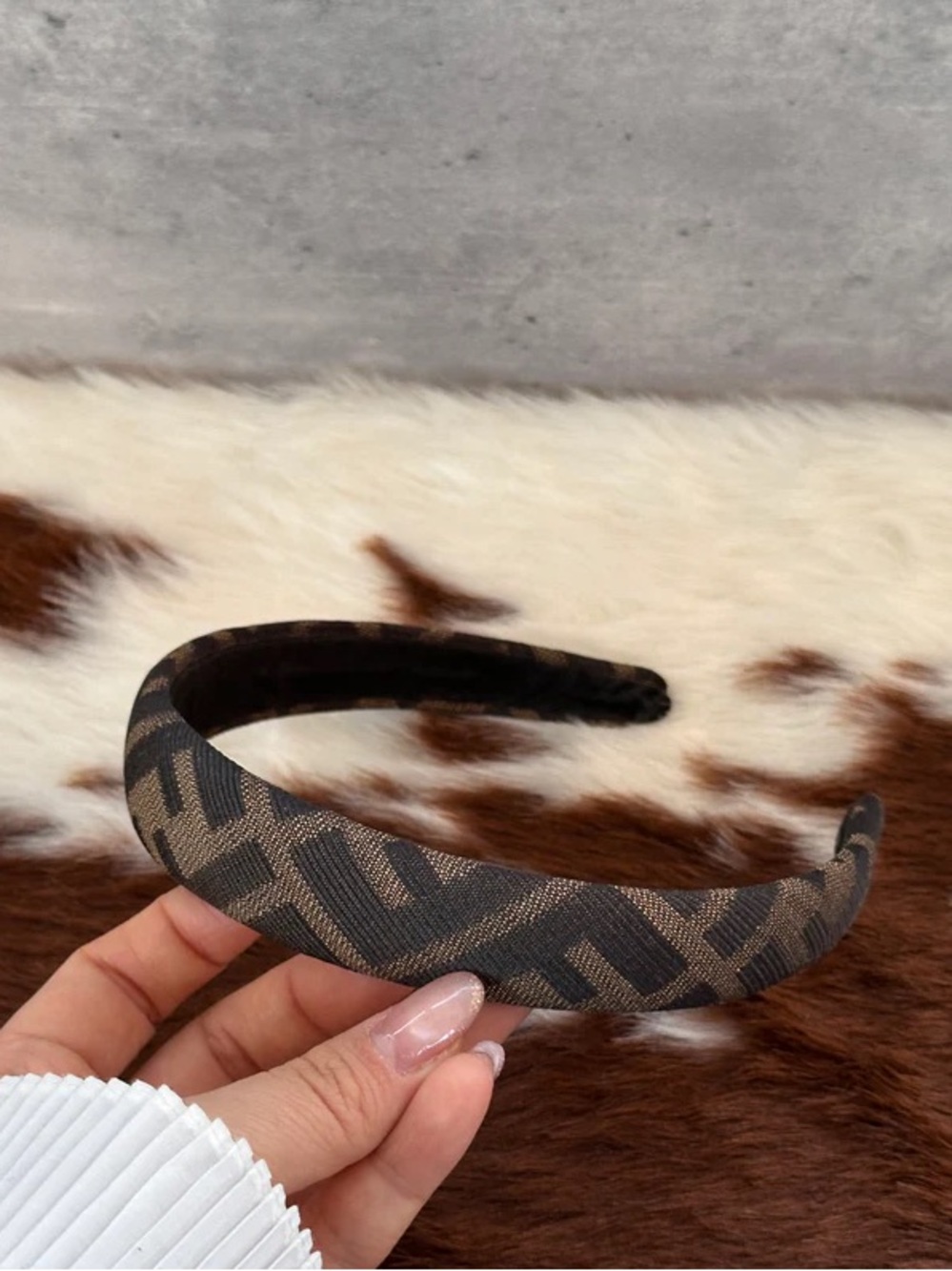 Fendi vintage FF zucca hair band